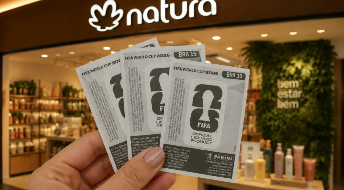 Natura troca versos de figurinhas da Copa por desconto; veja como participar da campanha em Macaé